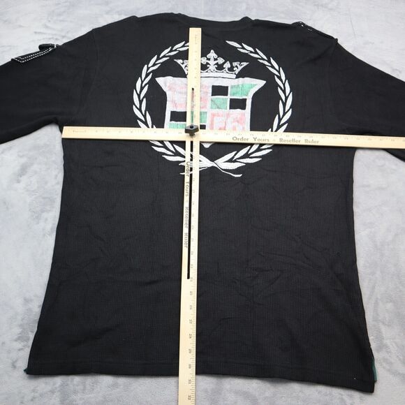 One Color One Nation Sweater Mens 3XL Black Long Sleeve Pullover Waffle Knit - Picture 3 of 16